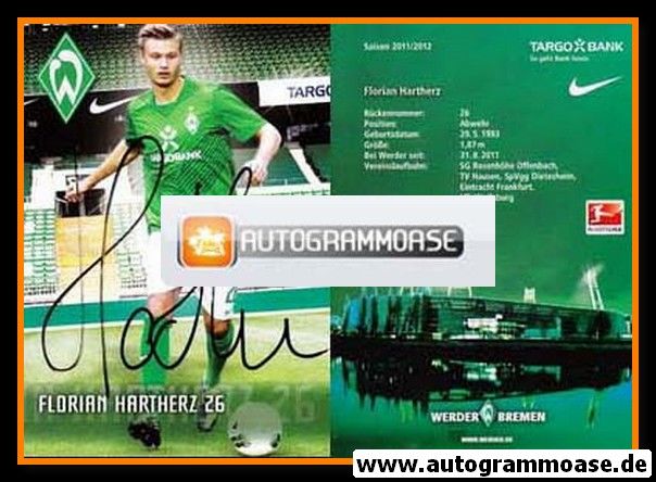 Autogramm Fussball | SV Werder Bremen | 2011 | Florian HARTHERZ