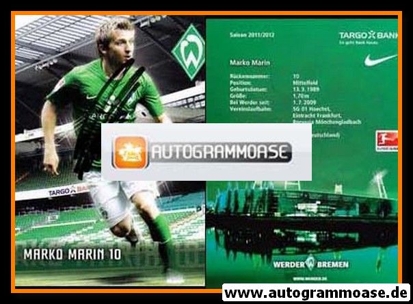 Autogramm Fussball | SV Werder Bremen | 2011 | Marko MARIN