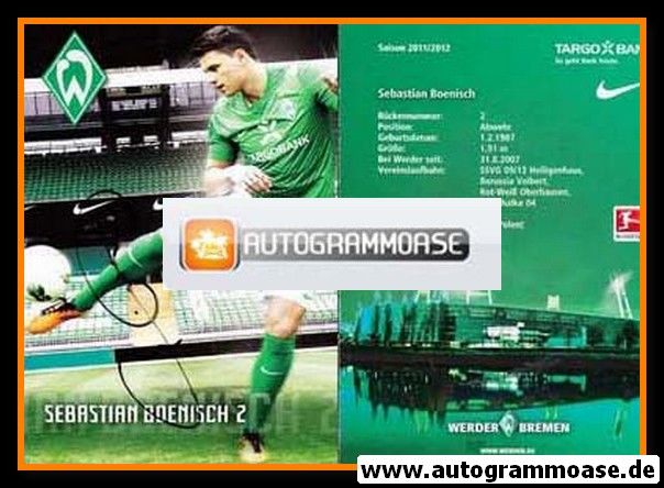Autogramm Fussball | SV Werder Bremen | 2011 | Sebastian BOENISCH