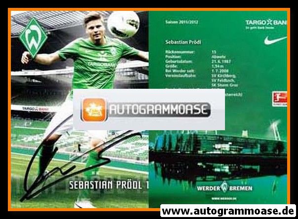 Autogramm Fussball | SV Werder Bremen | 2011 | Sebastian PRÖDL