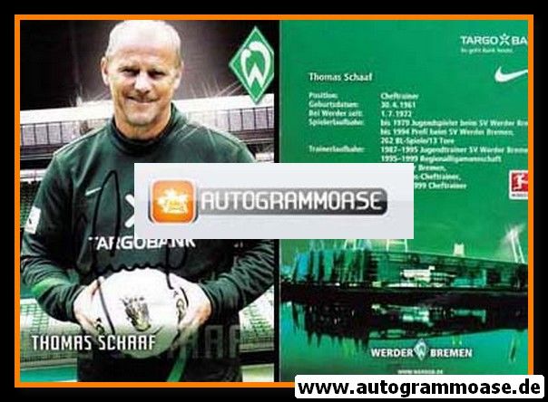 Autogramm Fussball | SV Werder Bremen | 2011 | Thomas SCHAAF