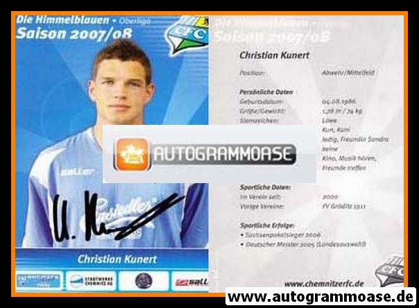 Autogramm Fussball | Chemnitzer FC | 2007 | Christian KUNERT