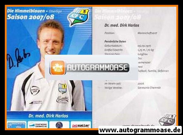 Autogramm Fussball | Chemnitzer FC | 2007 | Dirk HARLOS