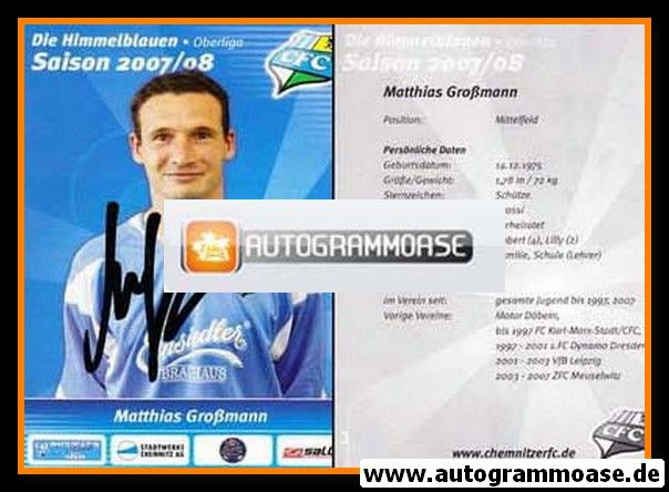 Autogramm Fussball | Chemnitzer FC | 2007 | Matthias GROSSMANN