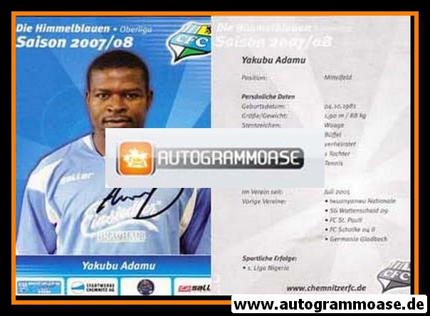 Autogramm Fussball | Chemnitzer FC | 2007 | Yakubu ADAMU