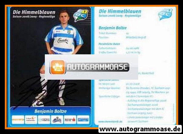 Autogramm Fussball | Chemnitzer FC | 2008 | Benjamin BOLTZE