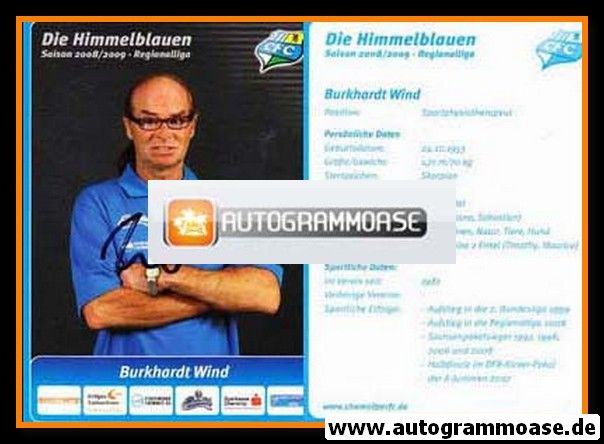 Autogramm Fussball | Chemnitzer FC | 2008 | Burkhardt WIND