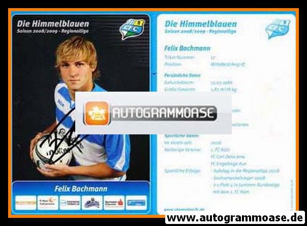 Autogramm Fussball | Chemnitzer FC | 2008 | Felix BACHMANN
