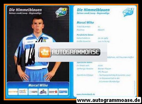 Autogramm Fussball | Chemnitzer FC | 2008 | Marcel WILKE