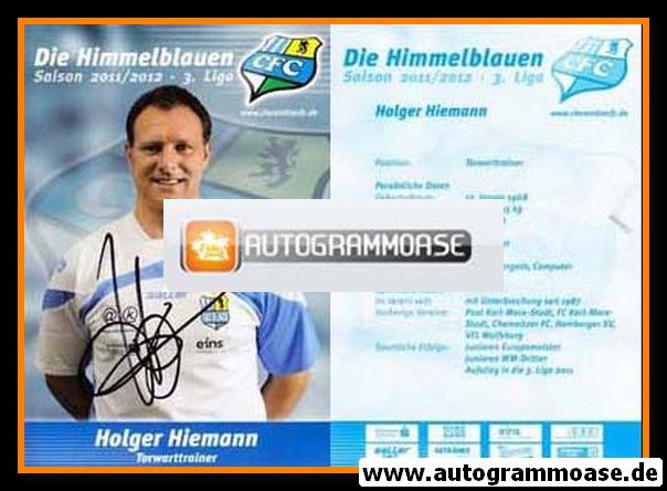 Autogramm Fussball | Chemnitzer FC | 2011 | Holger HIEMANN