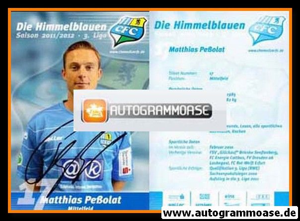 Autogramm Fussball | Chemnitzer FC | 2011 | Matthias PESSOLAT