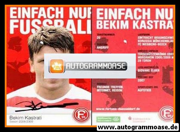Autogramm Fussball | Fortuna Düsseldorf | 2008 | Bekim KASTRATI