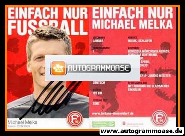 Autogramm Fussball | Fortuna Düsseldorf | 2008 | Michael MELKA