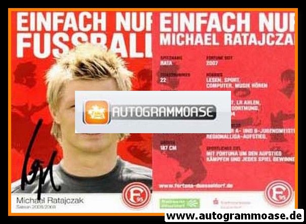 Autogramm Fussball | Fortuna Düsseldorf | 2008 | Michael RATAJCZAK