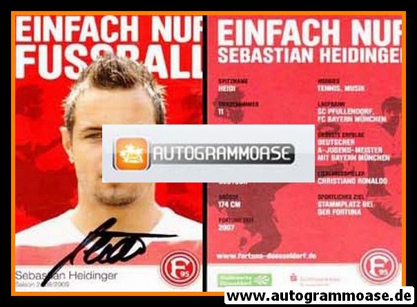 Autogramm Fussball | Fortuna Düsseldorf | 2008 | Sebastian HEIDINGER