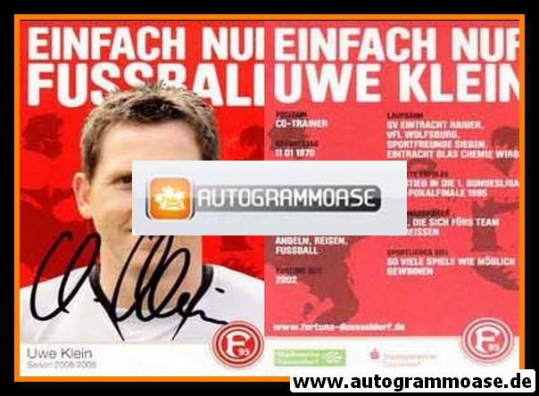 Autogramm Fussball | Fortuna Düsseldorf | 2008 | Uwe KLEIN