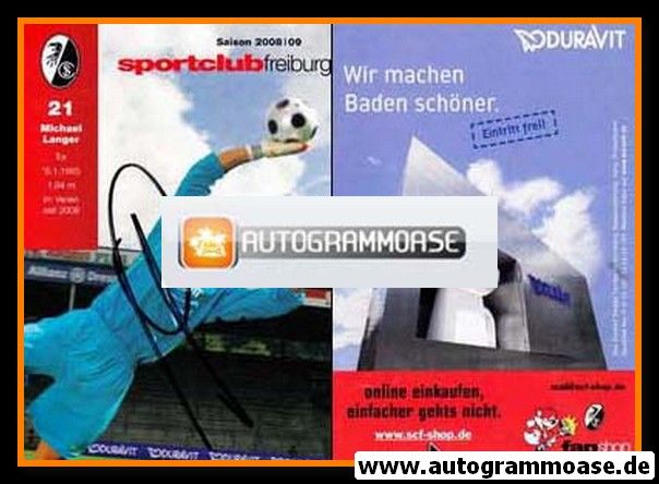 Autogramm Fussball | SC Freiburg | 2008 | Michael LANGER