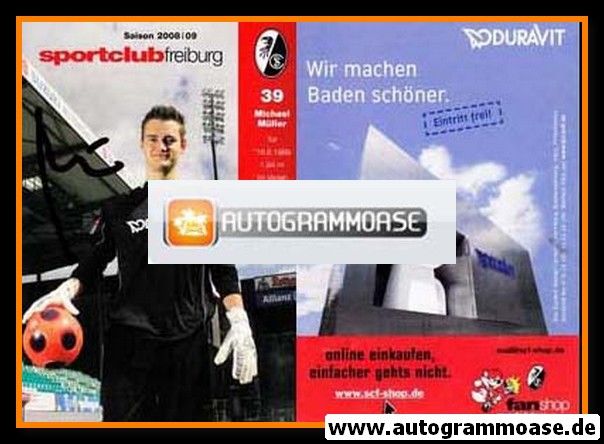Autogramm Fussball | SC Freiburg | 2008 | Michael MÜLLER