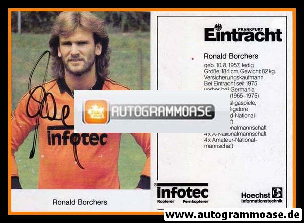 Autogramm Fussball | Eintracht Frankfurt | 1982 | Ronald BORCHERS