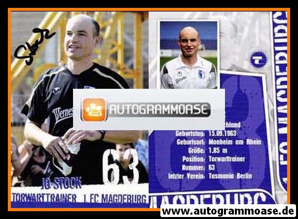 Autogramm Fussball | 1. FC Magdeburg | 2008 | Jo STOCK