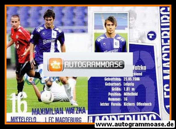 Autogramm Fussball | 1. FC Magdeburg | 2008 | Maximilian WATZKA