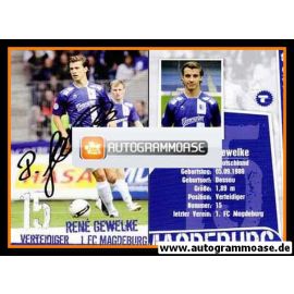 Autogramm Fussball | 1. FC Magdeburg | 2008 | Rene GEWELKE