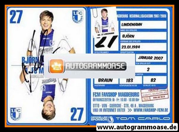 Autogramm Fussball | 1. FC Magdeburg | 2007 | Björn LINDEMANN