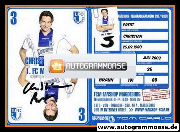 Autogramm Fussball | 1. FC Magdeburg | 2007 | Christian PREST