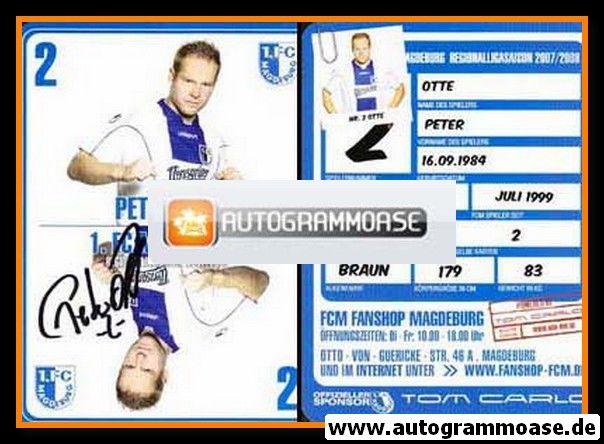 Autogramm Fussball | 1. FC Magdeburg | 2007 | Peter OTTE
