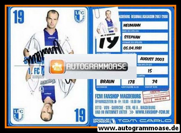 Autogramm Fussball | 1. FC Magdeburg | 2007 | Stephan NEUMANN