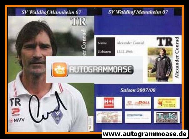 Autogramm Fussball | SV Waldhof Mannheim | 2007 | Alexander CONRAD