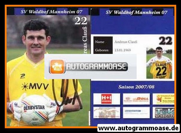 Autogramm Fussball | SV Waldhof Mannheim | 2007 | Andreas CLAUSS