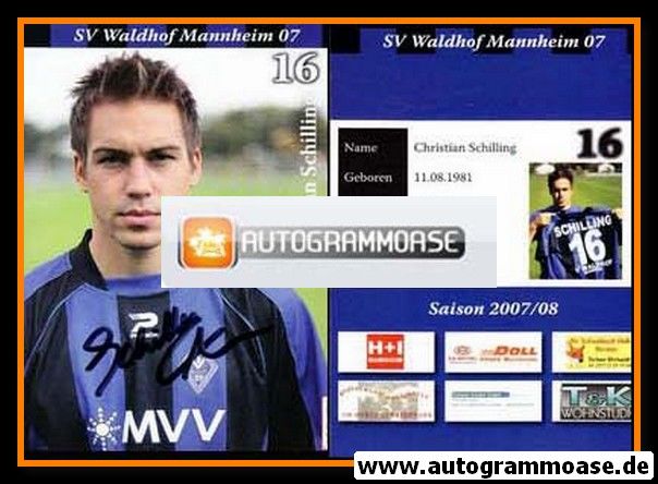 Autogramm Fussball | SV Waldhof Mannheim | 2007 | Christian SCHILLING