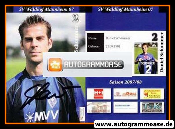 Autogramm Fussball | SV Waldhof Mannheim | 2007 | Daniel SCHOMMER