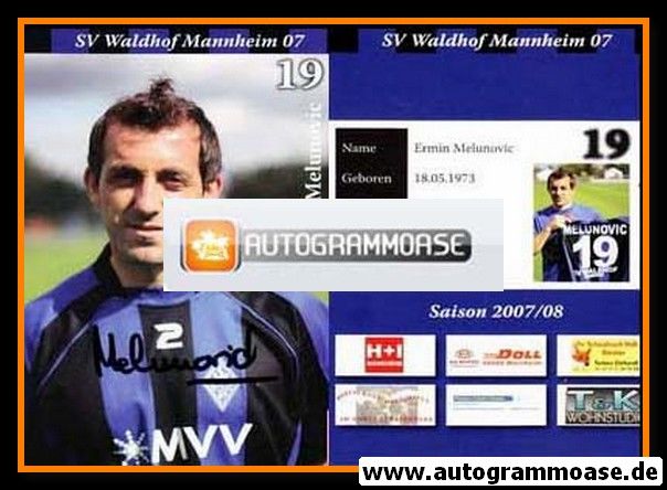 Autogramm Fussball | SV Waldhof Mannheim | 2007 | Ermin MELUNOVIC