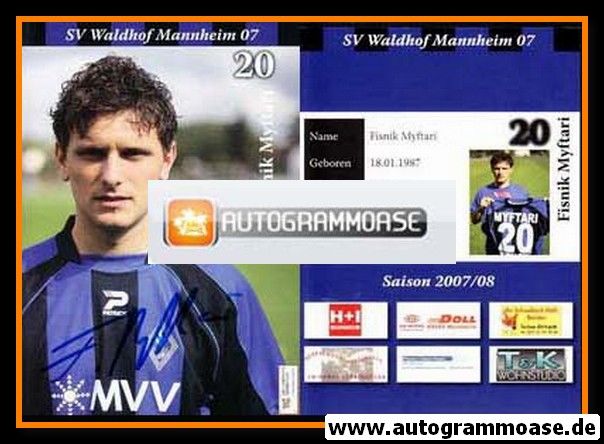 Autogramm Fussball | SV Waldhof Mannheim | 2007 | Fisnik MYFTARI