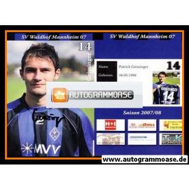 Autogramm Fussball | SV Waldhof Mannheim | 2007 | Patrick GEISSINGER