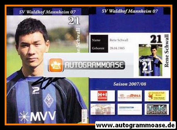Autogramm Fussball | SV Waldhof Mannheim | 2007 | Rene SCHWALL