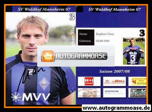 Autogramm Fussball | SV Waldhof Mannheim | 2007 | Stephan MAAS
