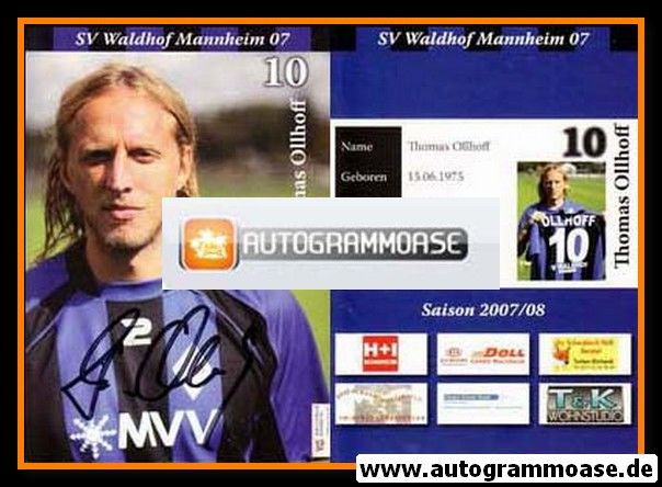 Autogramm Fussball | SV Waldhof Mannheim | 2007 | Thomas OLLHOFF
