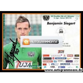 Autogramm Fussball | Preussen Münster | 2011 | Benjamin SIEGERT