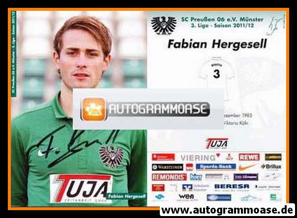 Autogramm Fussball | Preussen Münster | 2011 | Fabian HERGESELL
