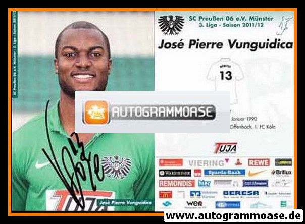 Autogramm Fussball | Preussen Münster | 2011 | Jose Pierre VUNGUIDICA