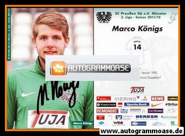 Autogramm Fussball | Preussen Münster | 2011 | Marco KÖNIGS