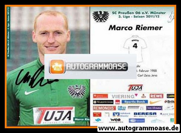 Autogramm Fussball | Preussen Münster | 2011 | Marco RIEMER