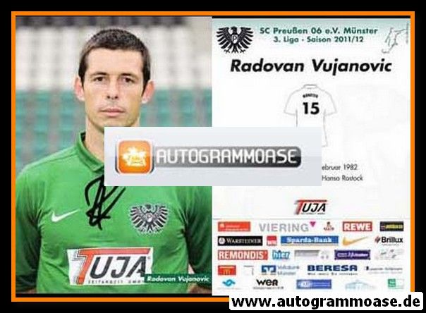 Autogramm Fussball | Preussen Münster | 2011 | Radovan VUJANOVIC