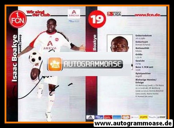 Autogramm Fussball | 1. FC Nürnberg | 2008 Ball | Isaac BOAKYE