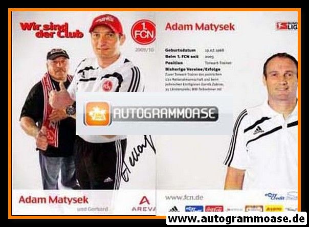 Autogramm Fussball | 1. FC Nürnberg | 2009 | Adam MATYSEK
