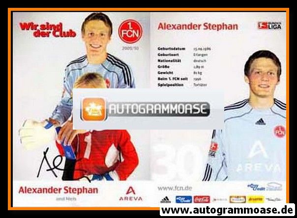 Autogramm Fussball | 1. FC Nürnberg | 2009 | Alexander STEPHAN