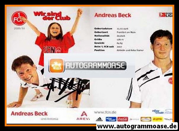 Autogramm Fussball | 1. FC Nürnberg | 2009 | Andreas BECK